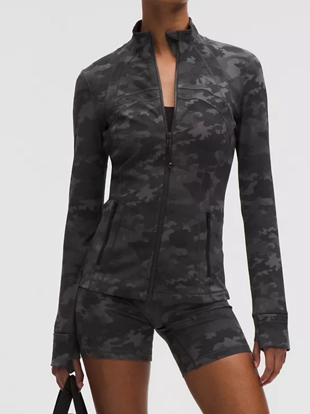 Lululemon Define Luon Full Zip Jacket in Camo Black Multi